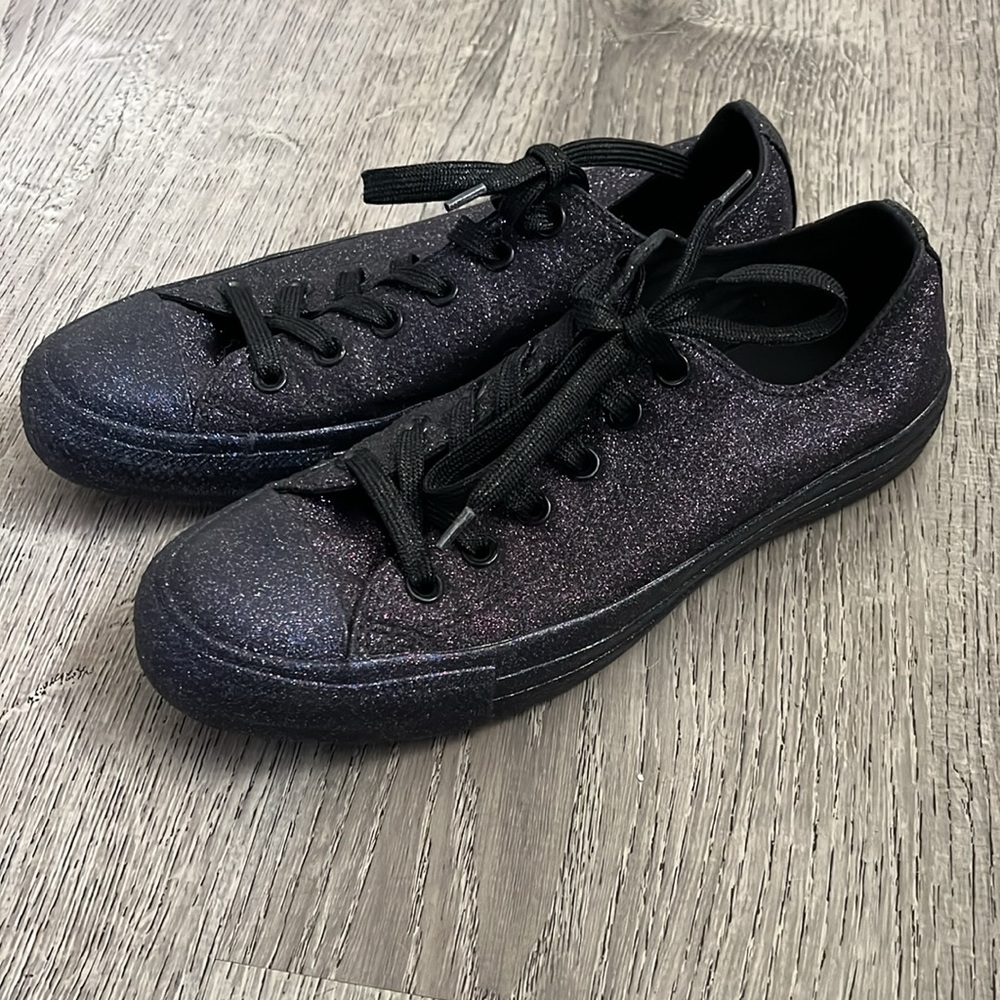Converse All Star black with purple glitter all over - Picture 3 of 11